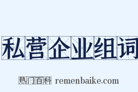 私营企业组词是什么意思的图片